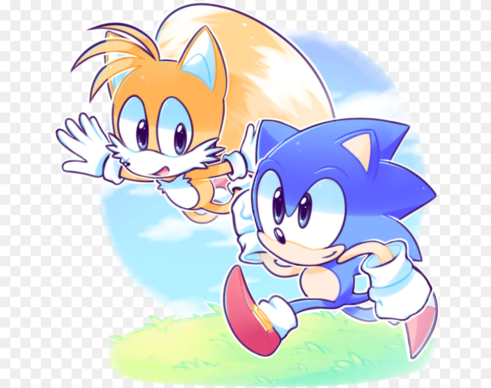 Sonic Y Tails Fan Art, Book, Comics, Publication, Baby Free Png