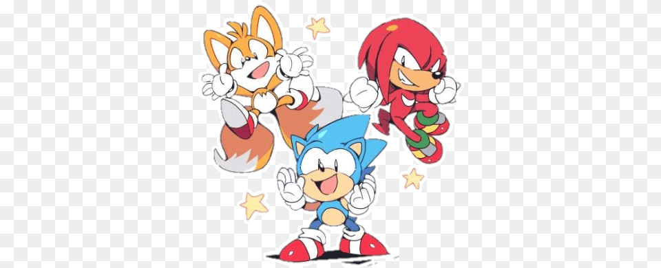 Sonicmaniaadventures Sonicthehedgehog Sonic Tails Knuck Knuckles Sonic Y Tails, Book, Comics, Publication, Baby Png Image