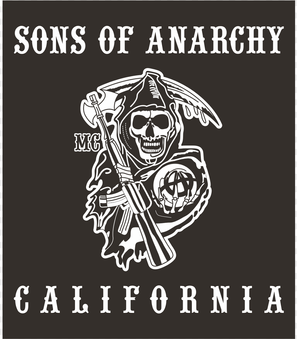 Sons Of Anarchy California Logo Vector Sons Of Anarchy Reaper Black Luxury Plush Throw Blanket, Person, People, Adult, Man Png Image