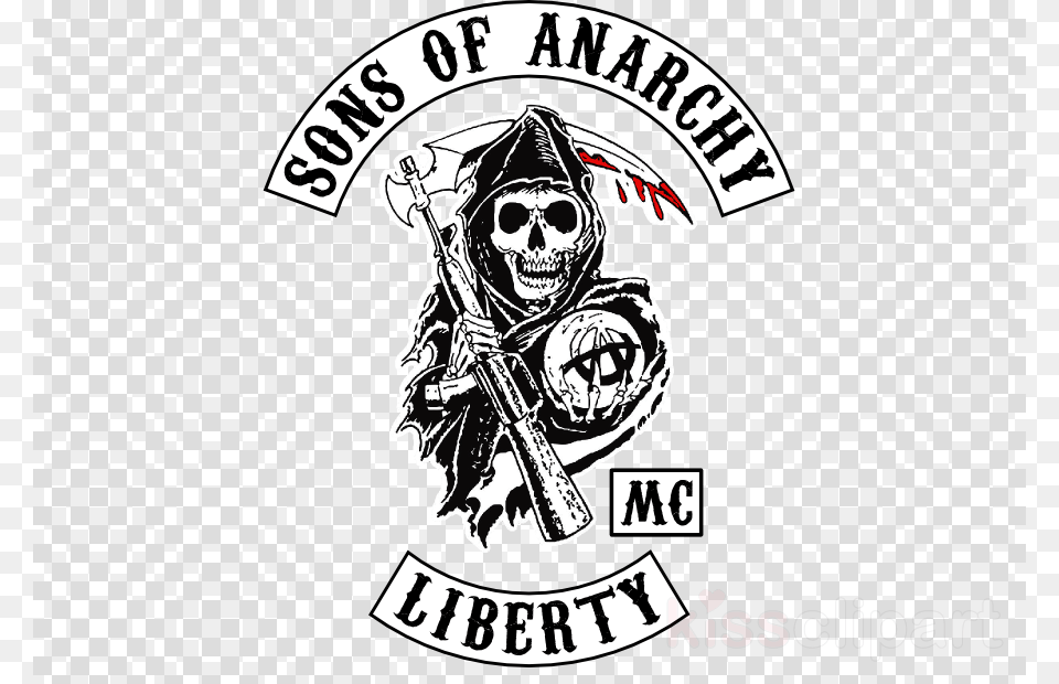 Sons Of Anarchy Logo Clipart Jax Teller Gemma Teller Sons Of Anarchy California Logo, Sticker, Adult, Person, Man Png Image