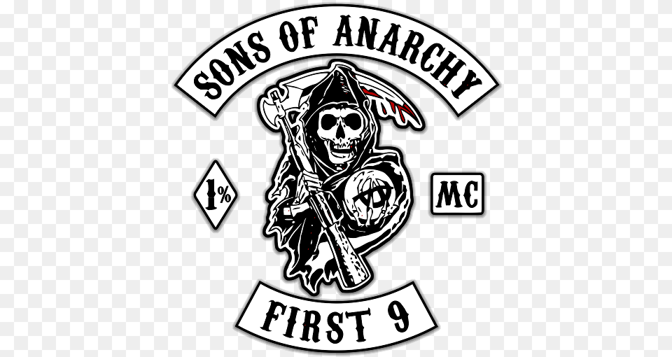 Sons Of Anarchy Logo Clip Art, Adult, Male, Man, People Png Image