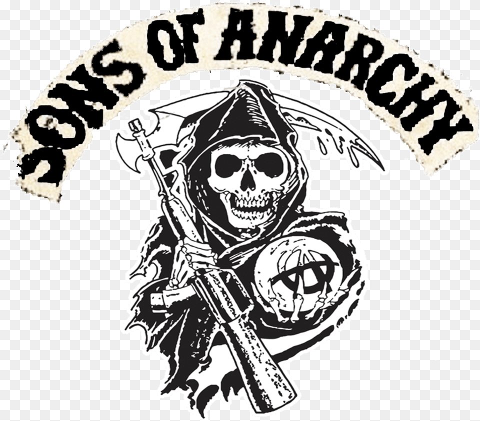 Sons Of Anarchy Logos Photo Son Of Anarchy Front Sons Of Anarchy Logo, People, Person, Pirate, Face Free Transparent Png