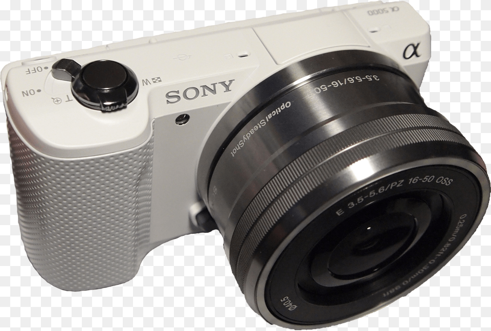Sony A5000 White Telecompressor, Camera, Digital Camera, Electronics Png Image