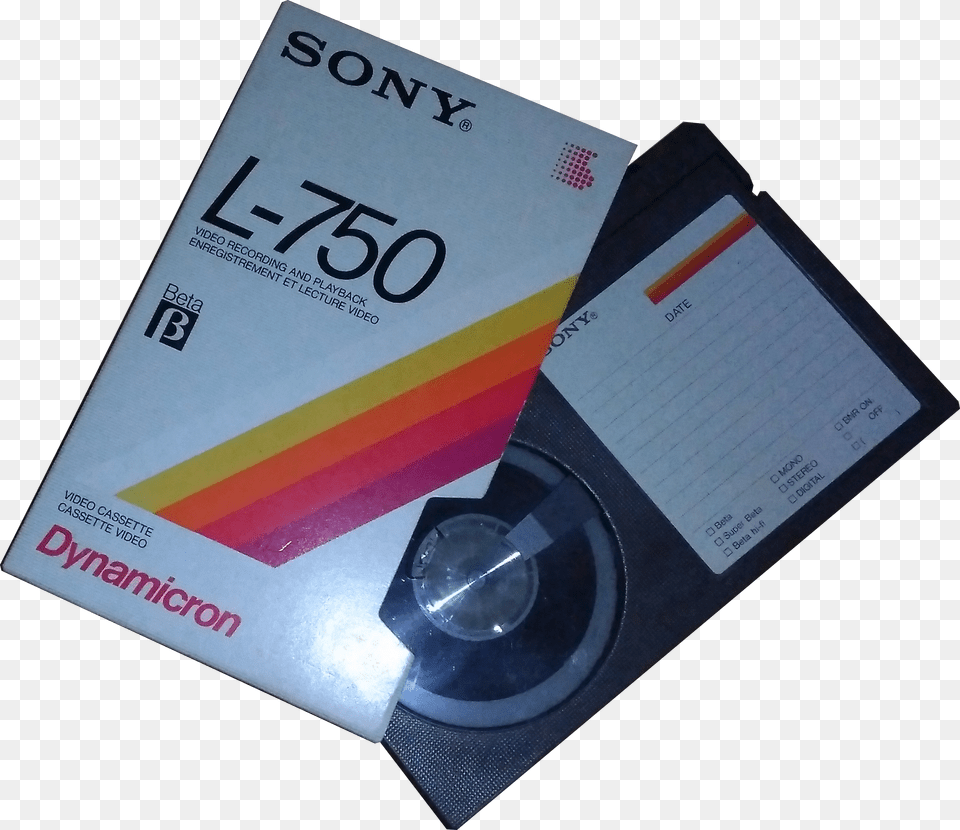 Sony Betamax Cassette L 750 Sd 195min Recordingtime Betamax Free Transparent Png