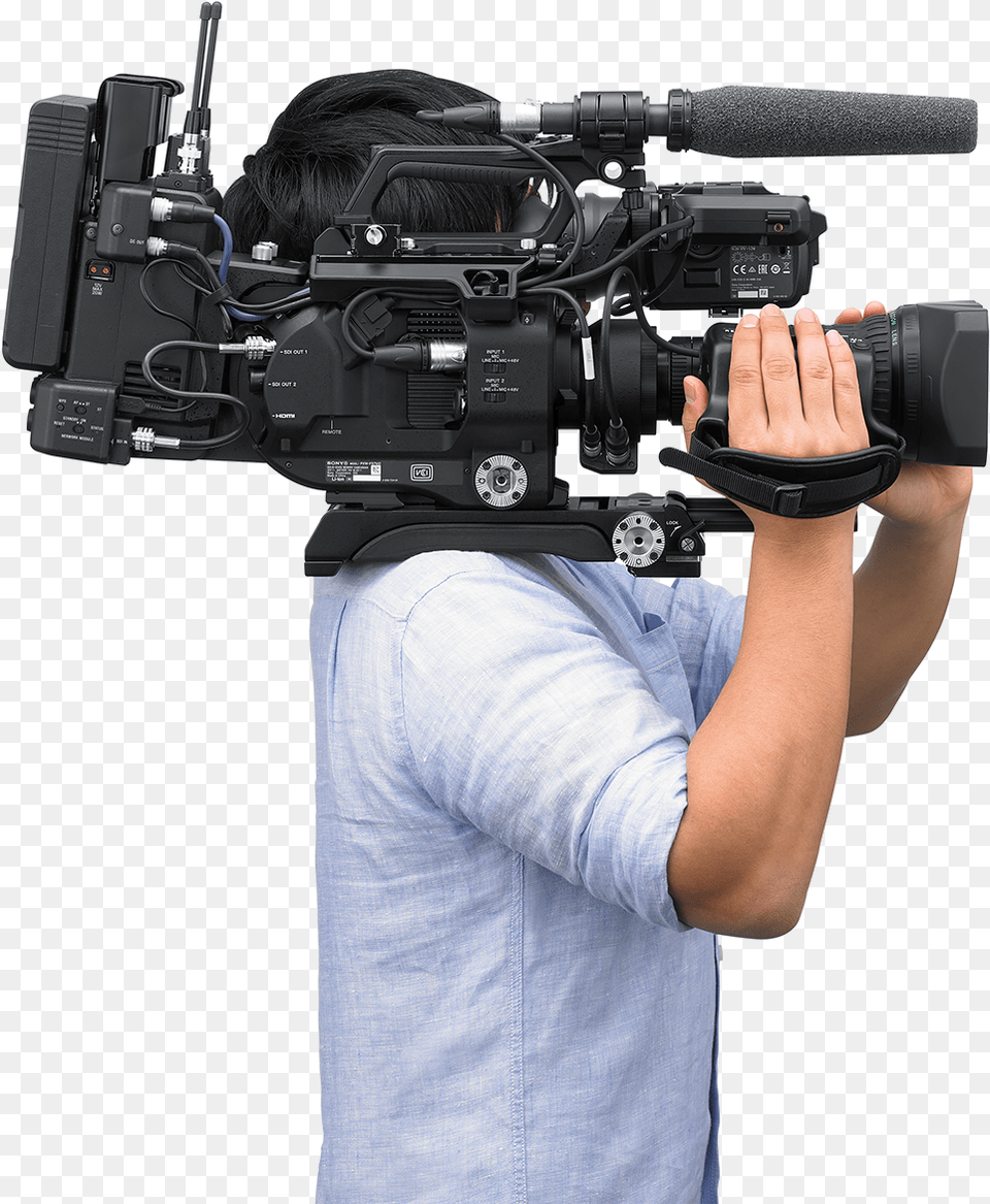 Sony Cbk Fs7bk Sony, Adult, Video Camera, Photography, Person Png