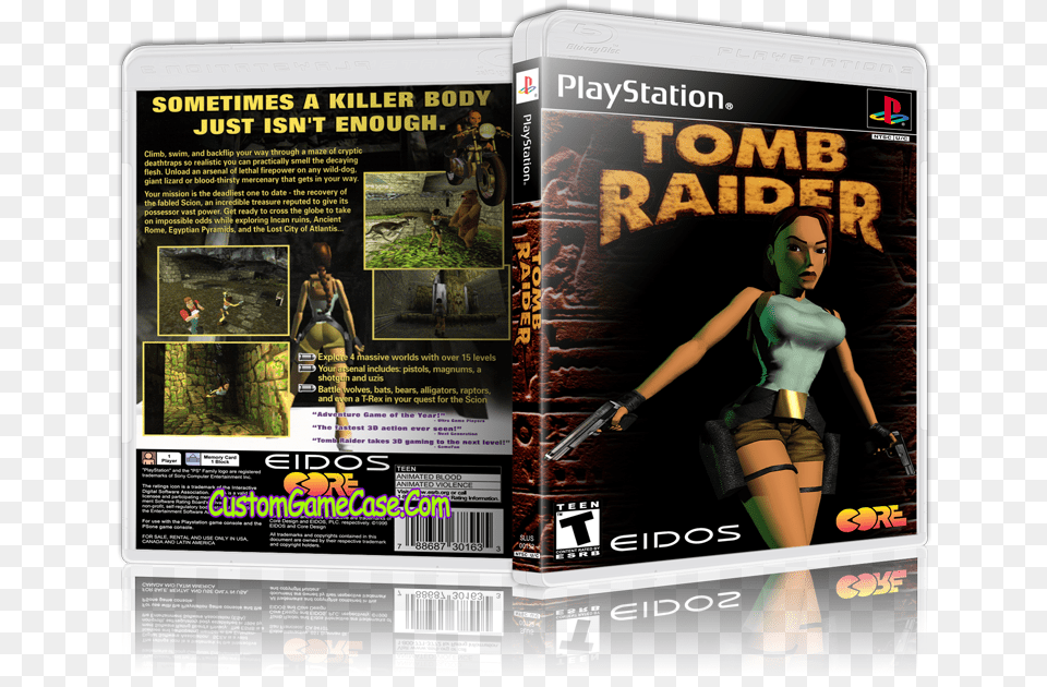 Sony Playstation 1 Psx Ps1 Tomb Raider, Advertisement, Poster, Adult, Publication Png