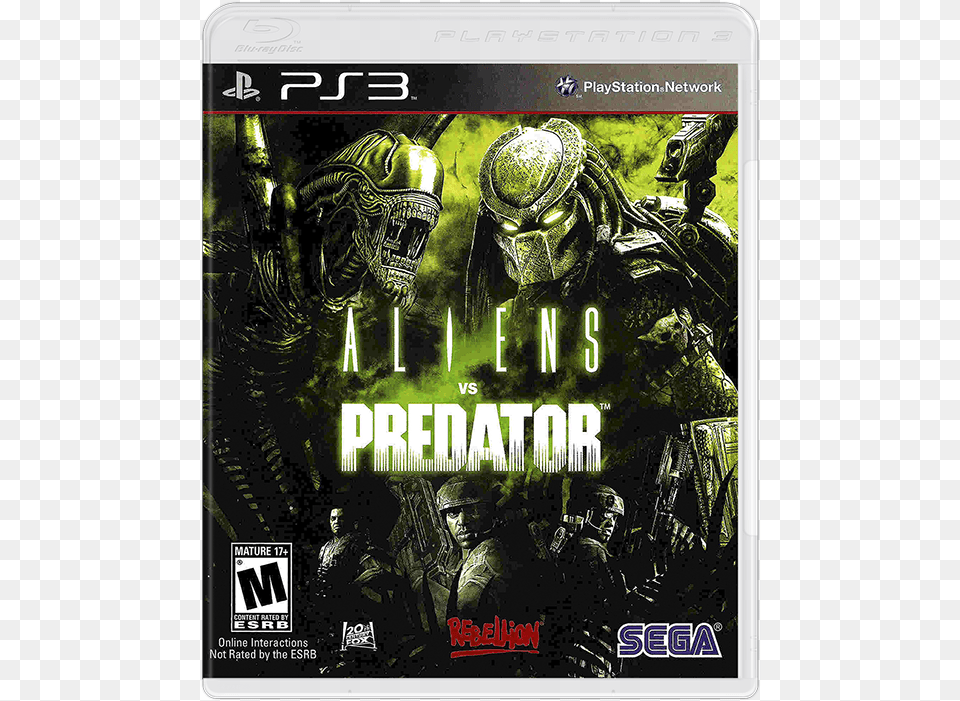 Sony Playstation 3 Disc Games 2d Box Pack Alien Vs Predator Play, Person, Advertisement, Poster, Adult Free Png Download