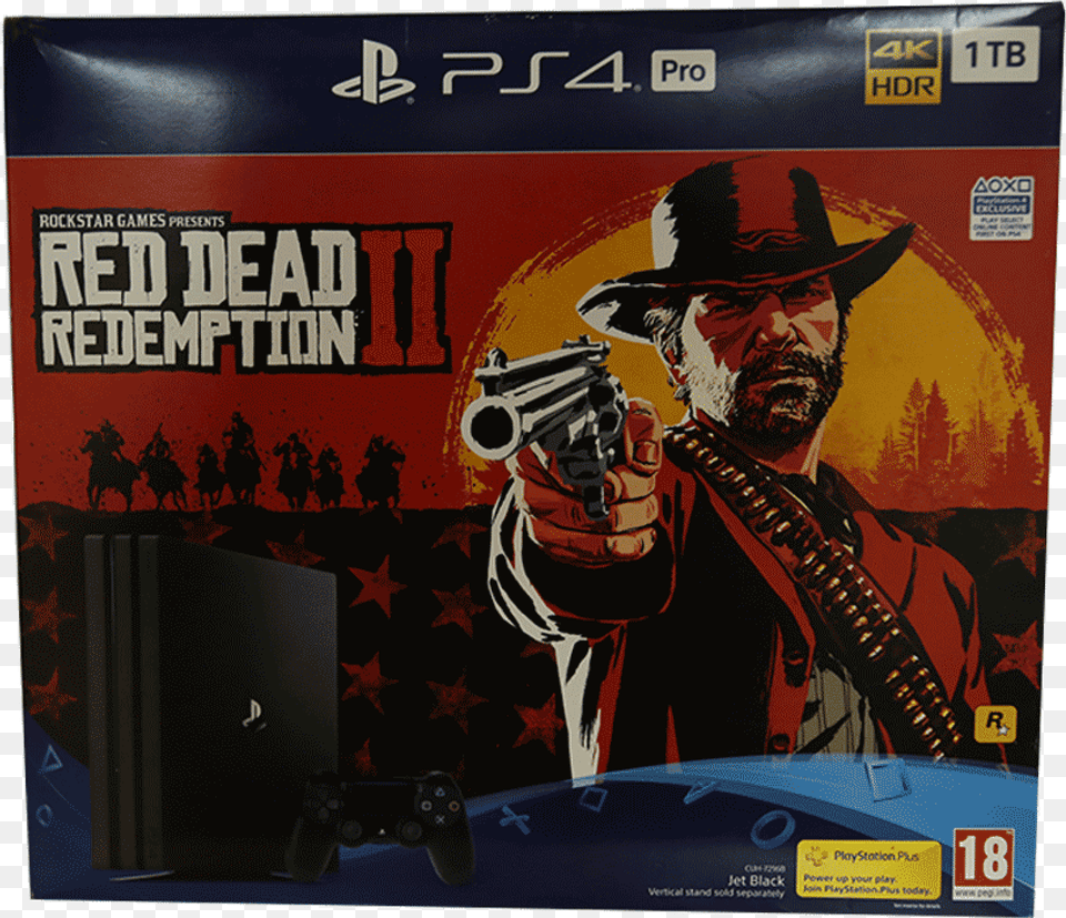 Sony Ps4 Console Pro Red Dead Redemption 2 Bundle Red Dead Redemption, Adult, Person, Man, Male Free Png Download
