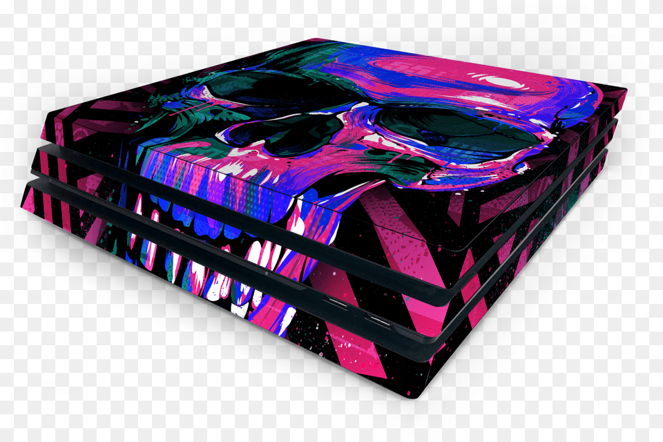 Sony Ps4 Pro Cyber Skull Skin Book Cover, Purple, Accessories, Car, Transportation Free Transparent Png