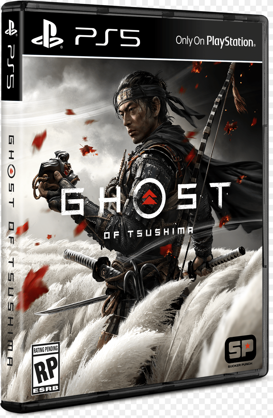 Sony Share The New Playstation 5 Logo Ghost Of Tsushima Box Art, Samurai, Person, Adult, Man Png Image