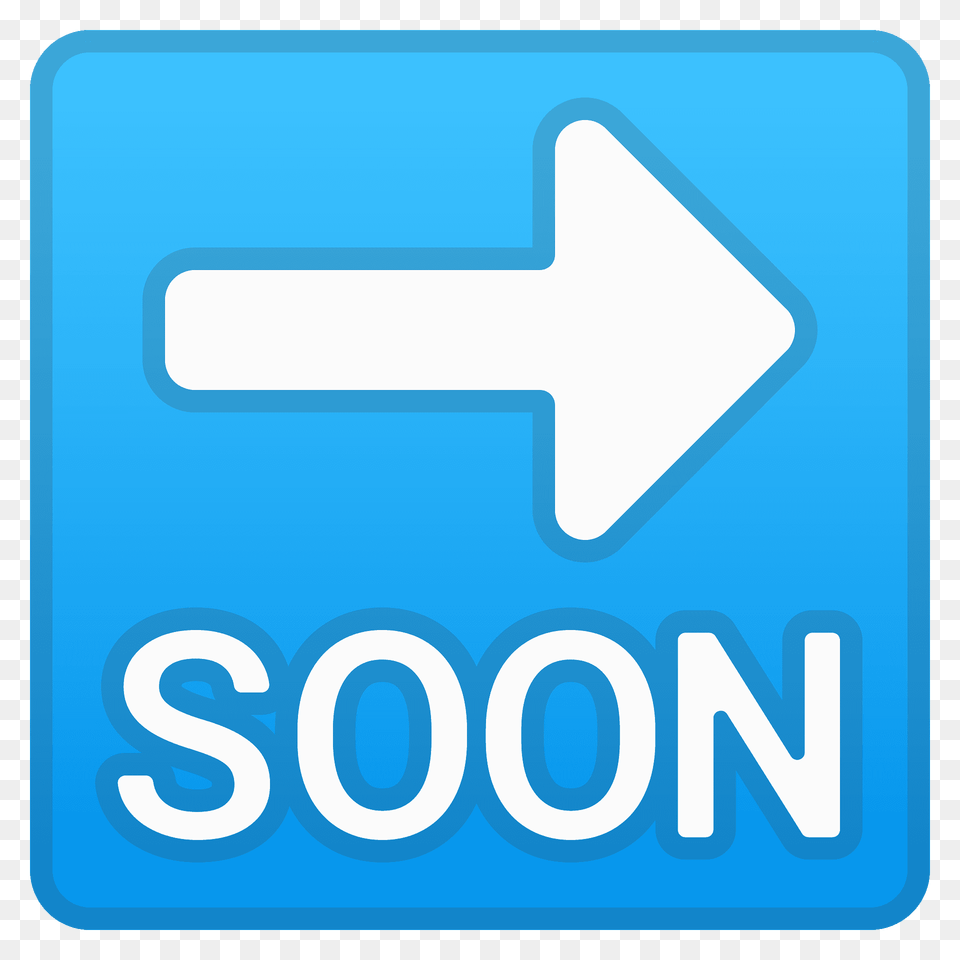 Soon Arrow Emoji Clipart, Sign, Symbol, Road Sign, Text Free Png Download
