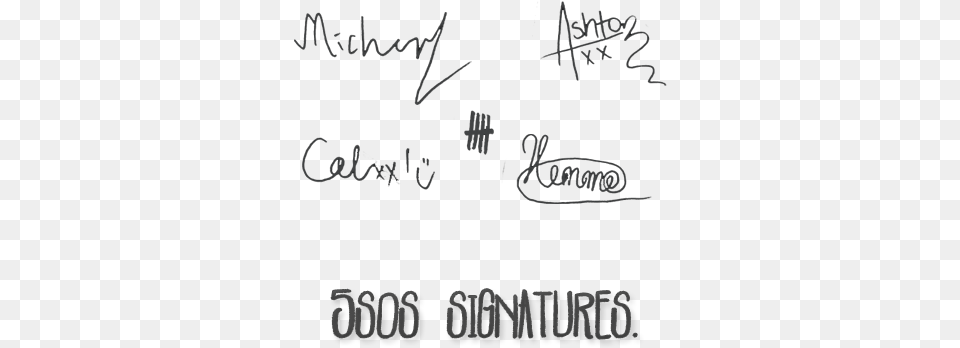 Sooooo Here U Have 5sos Signatures In 5 Second Of Summer Signatures, Blackboard, Text, Handwriting Free Transparent Png