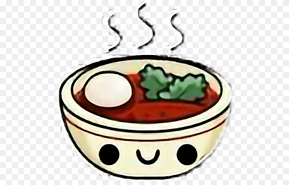 Sopa Plato Kawaii Food Comidafreetoedit, Bowl, Dish, Meal, Soup Bowl Free Transparent Png