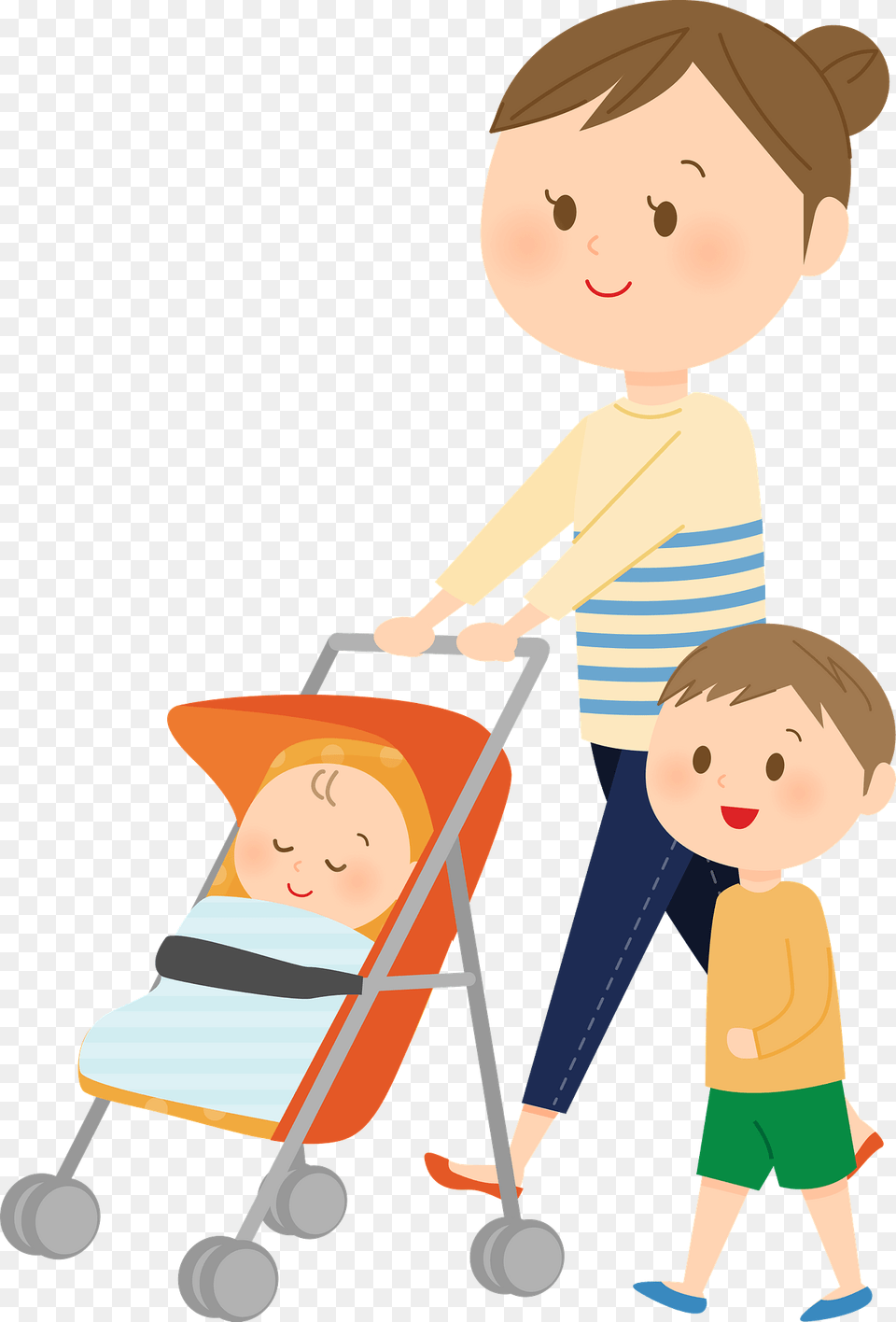 Sophia Mother And Baby Are Taking A Walk Clipart, Person, Face, Head, Stroller Png