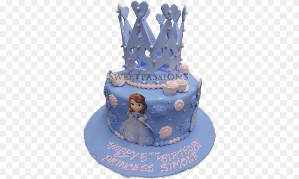 Sophia Princess Crown Cut Out Birthday Cake, Birthday Cake, Cream, Dessert, Food Png
