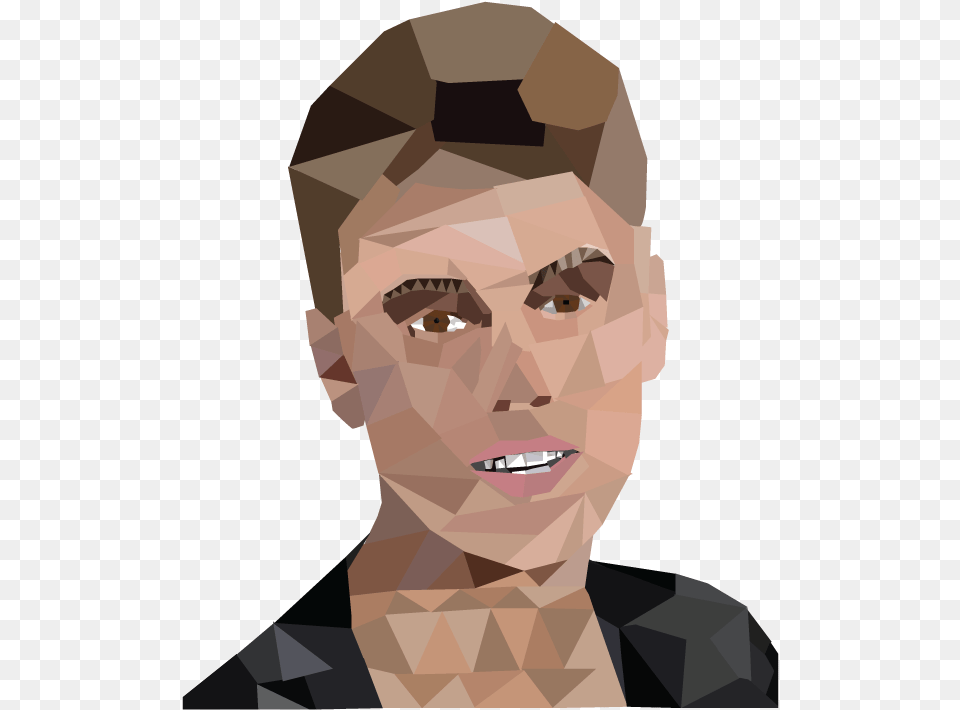 Sophia S Justin Bieber Low Poly Project Download Illustration, Head, Portrait, Body Part, Face Free Transparent Png