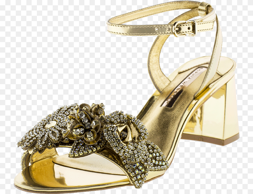 Sophia Webster Lilico Crystal Embellished Metallic Sophia Webster Lilico Crystal Sandal, Clothing, Footwear, High Heel, Shoe Free Transparent Png