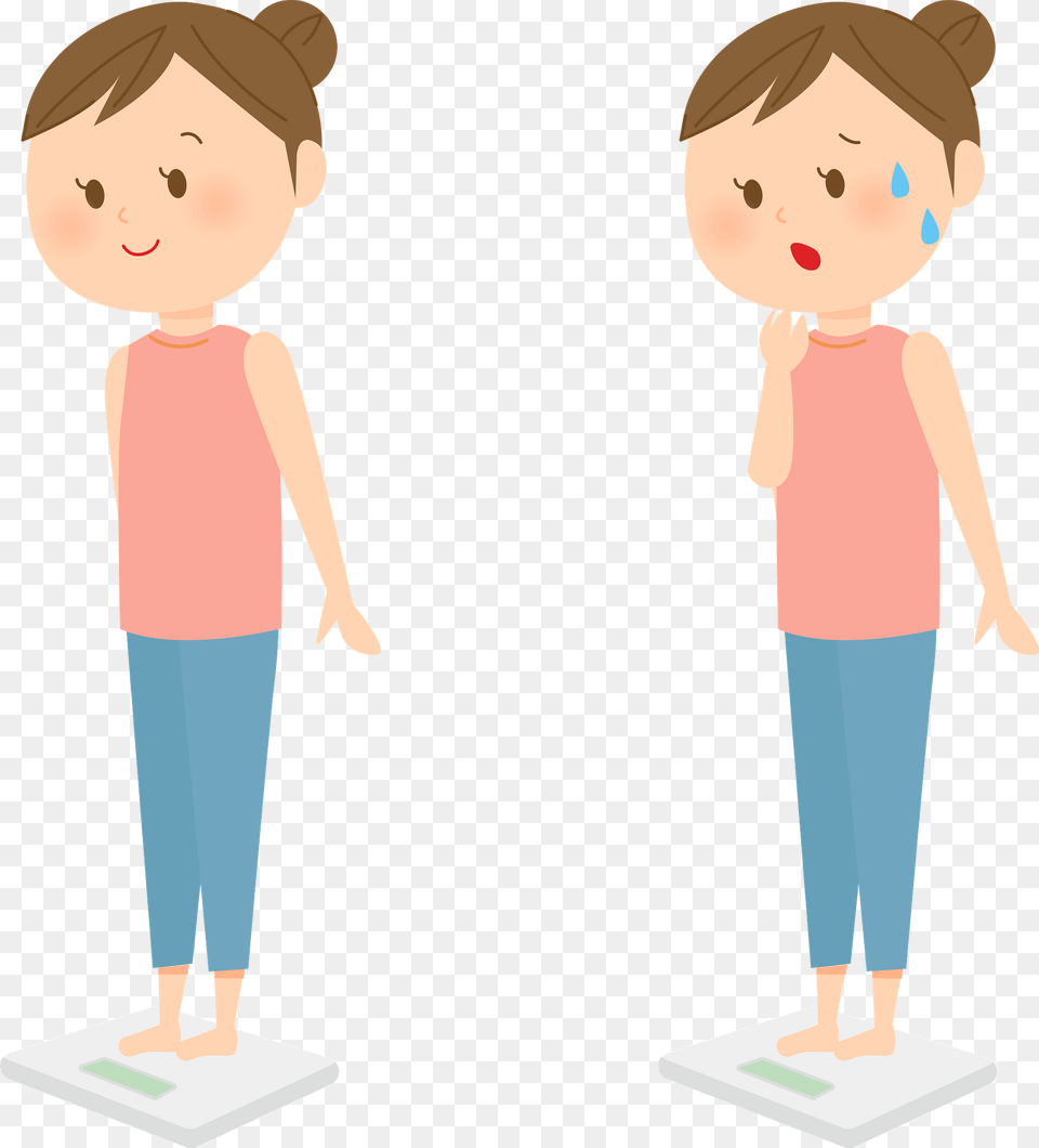 Sophia Woman Using Weight Scale Clipart, Person, Face, Head Free Png Download