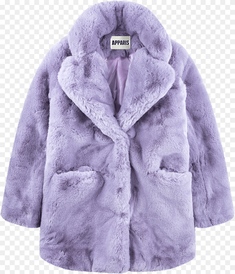 Sophie Lavender Faux Fur Coat, Animal, Canine, Dog, Hound Png