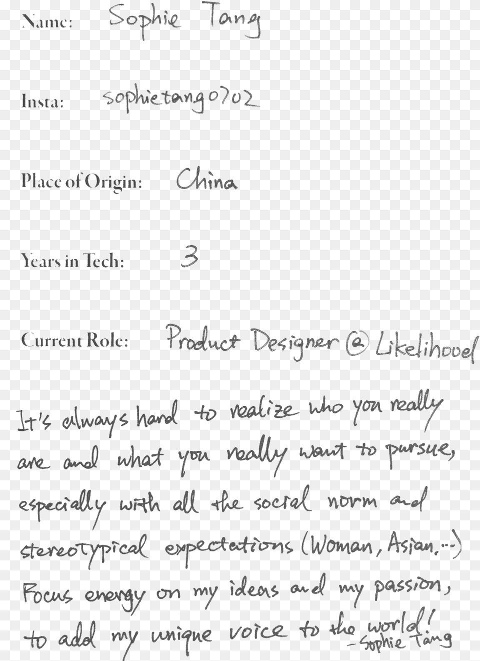 Sophie Tang Document, Text, Blackboard Free Png