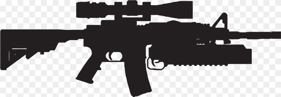 Sopmod M4 Carbine Advanced Combat Optical Gunsight Big Gun, Firearm, Rifle, Weapon, Machine Gun Png Image