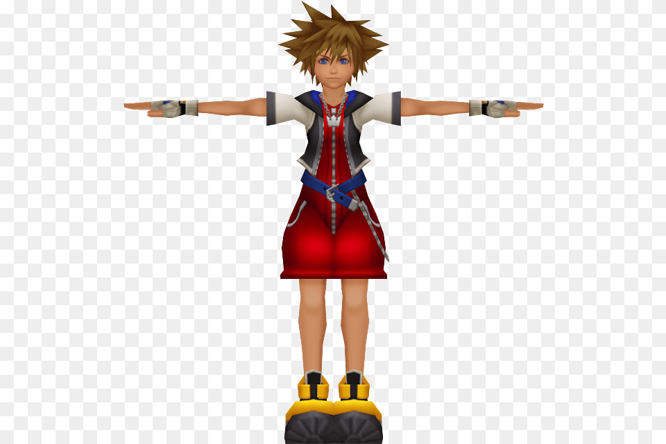 Sora Hearts 1 Outfit Kingdom Hearts 3d Model, Adult, Female, Person, Woman Png Image