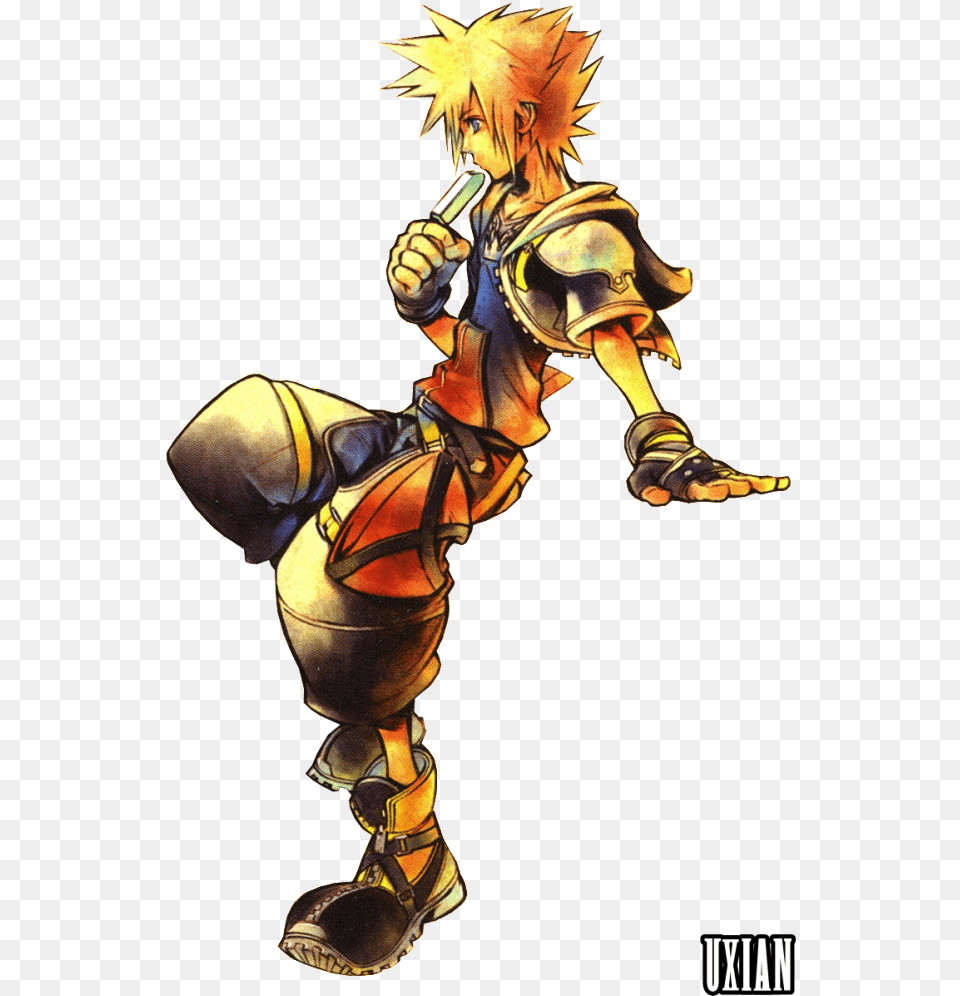 Sora Ice Cream Render Photo Soraicecreamrender Kingdom Hearts Wallpaper Phone, Book, Comics, Person, Publication Free Png Download