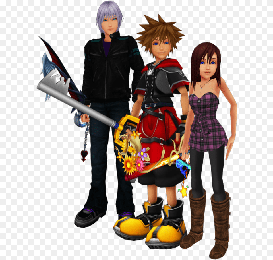 Sora Riku And Kairi Are Best Druzya Together Kingdom Hearts Sora And Friends, Comics, Book, Publication, Person Png