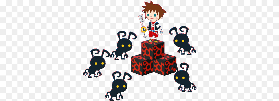 Sora Vs Heartless Kingdom Hearts Coded Sticker Gif Kingdom Hearts Heartless Gif, Baby, Person, Face, Head Free Transparent Png