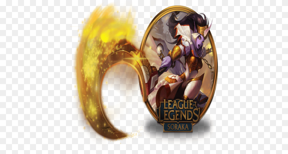 Soraka Icon Of League Legends Gold Border Icons Fictional Character, Animal, Bee, Insect, Invertebrate Free Png