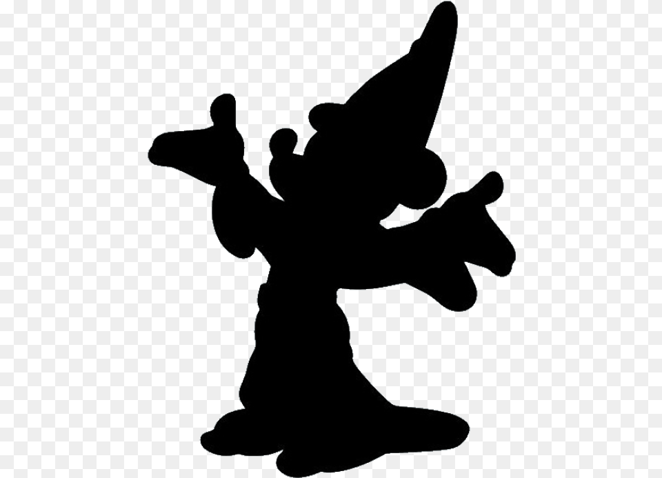 Sorcerer Mickey Mouse Mickey Mouse Fantasia Silhouette, Person, Martial Arts, Sport Png Image