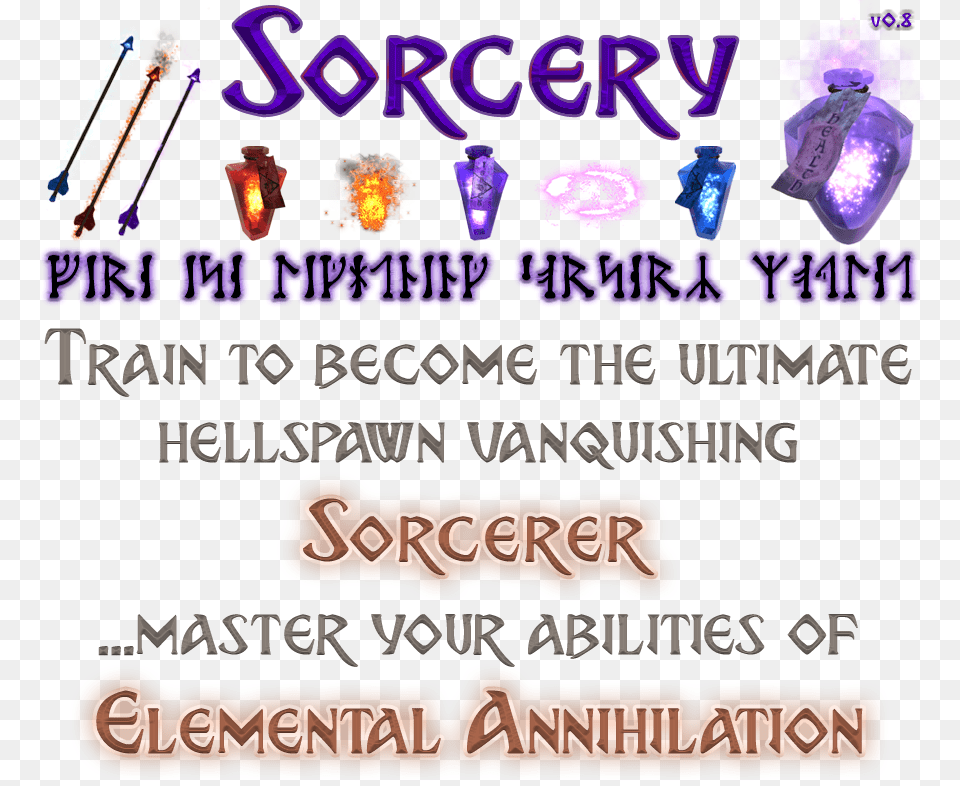 Sorcery Header V08 Poster, Advertisement, Purple Png