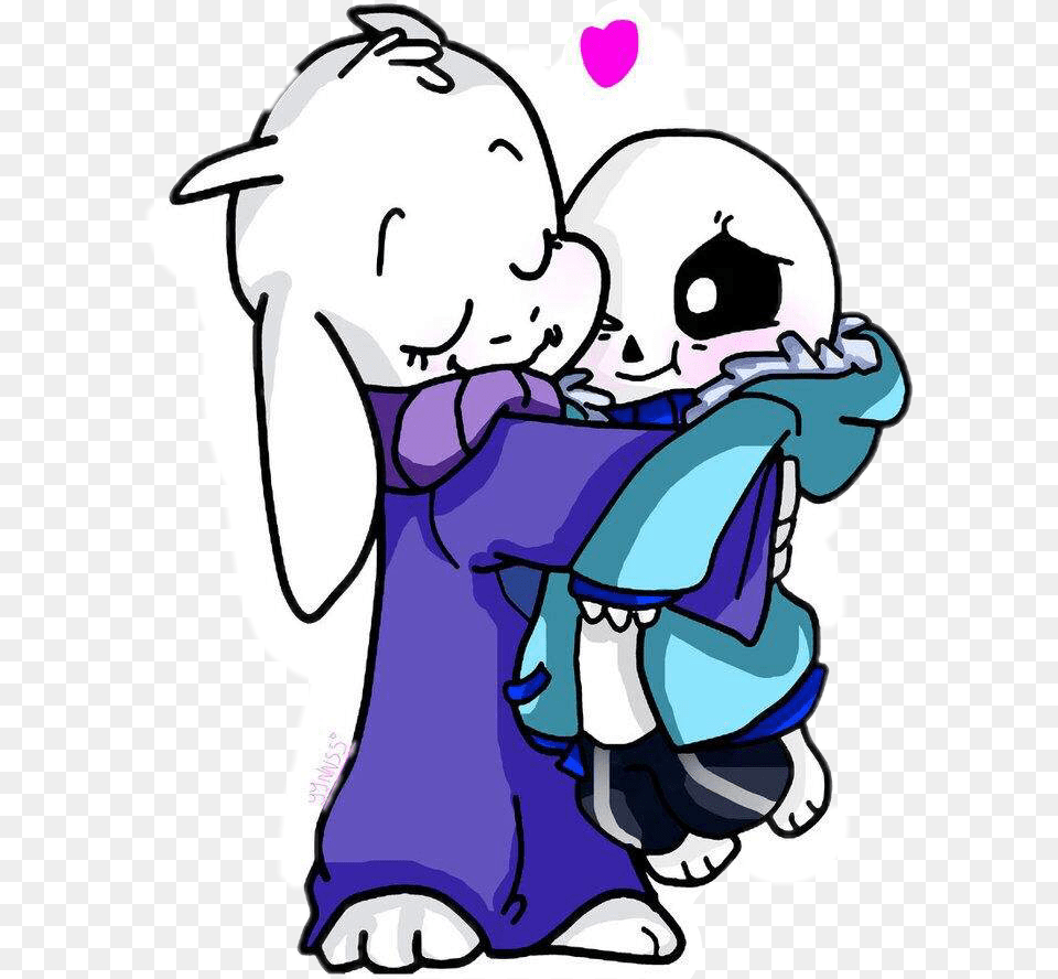 Soriel Sans Toriel Undertale Sansxtoriel Kawaii Art Sti, Baby, Person, Hugging, Face Free Transparent Png