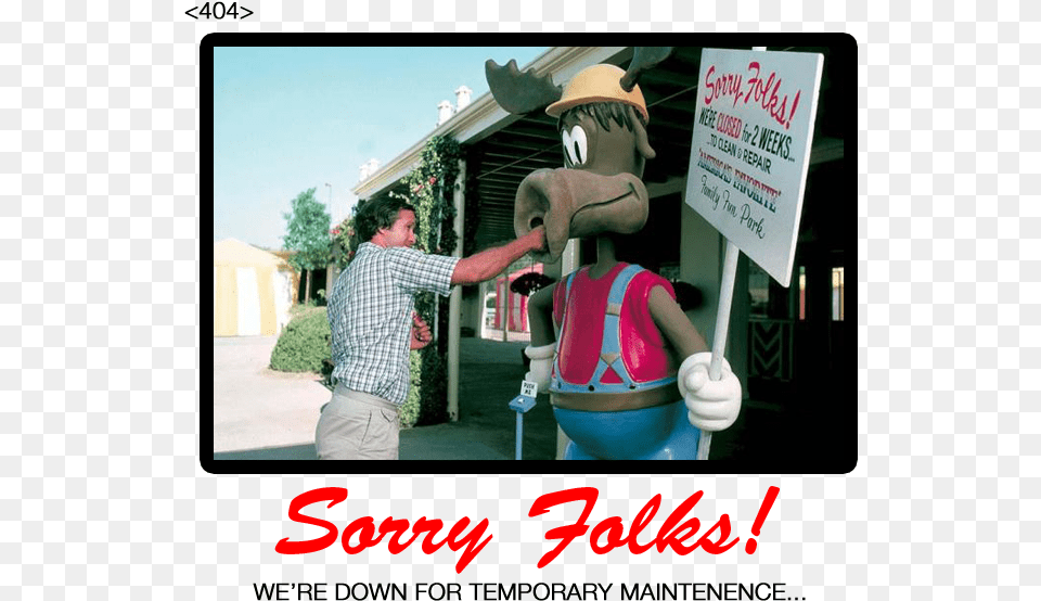 Sorry Folks Parks Closed Moose, Adult, Person, Man, Male Free Transparent Png