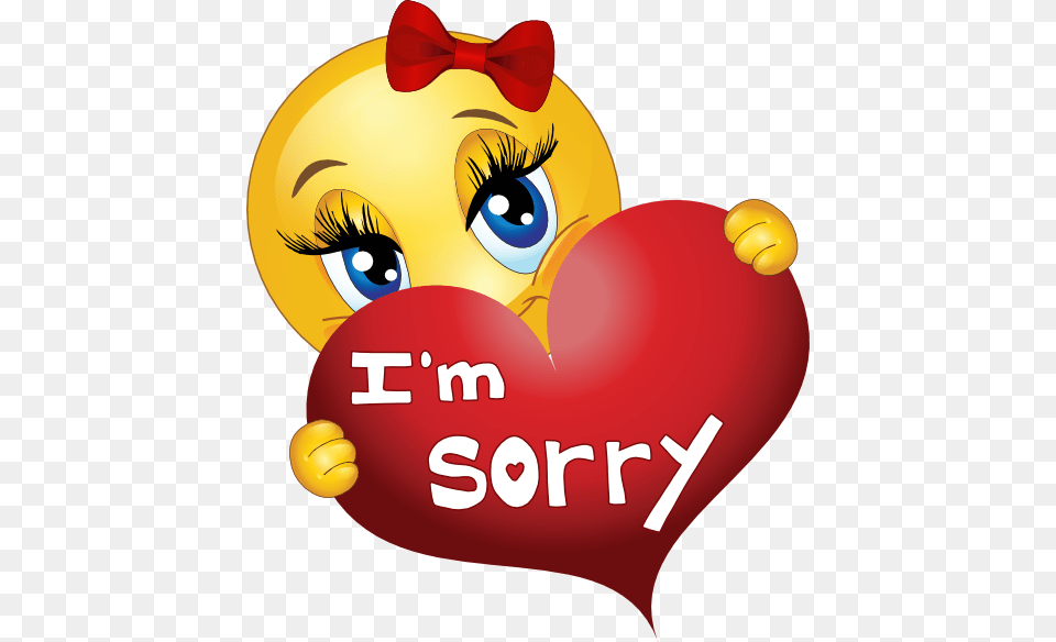 Sorry Girl Smiley Emoticon Clipart, Balloon, Dynamite, Weapon Png Image