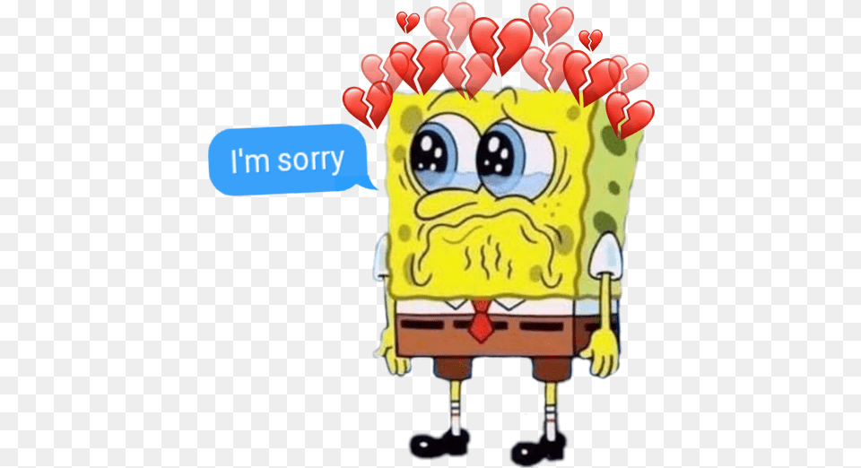 Sorry Sorrie Spingebob Sad Cry Sadspingebob Spongebob Sad, Birthday Cake, Cake, Cream, Dessert Free Png