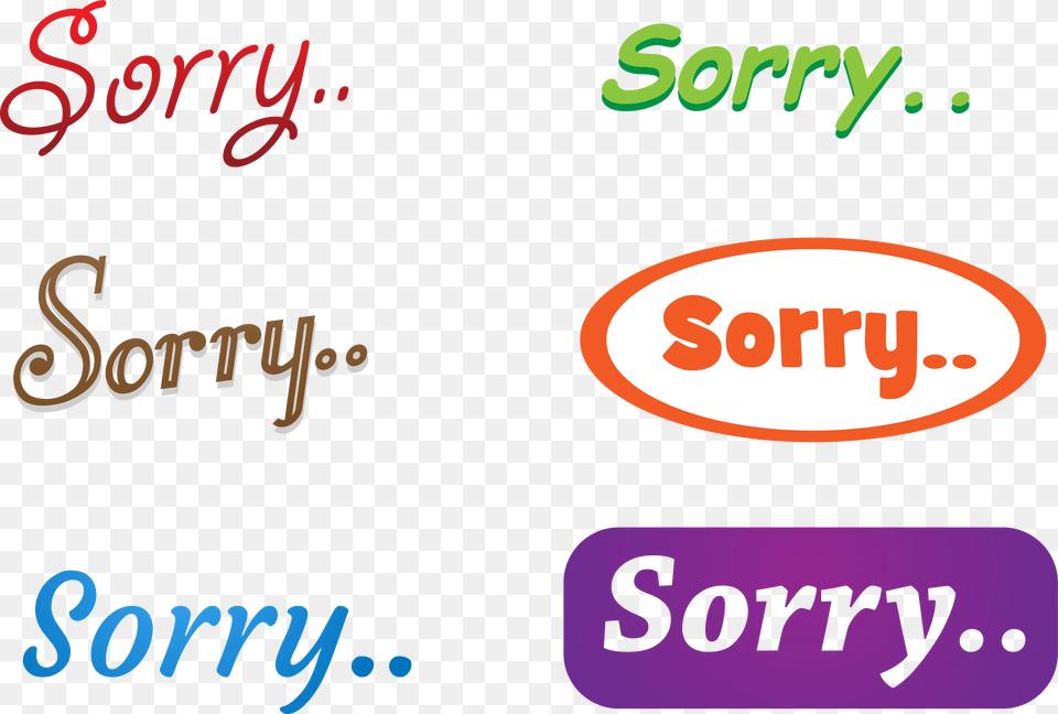 Sorry Vectors, Text, Logo Png