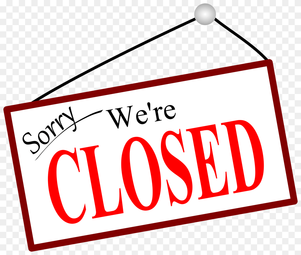 Sorry Were Closed Sign Vector Clipart, License Plate, Transportation, Vehicle, Text Free Transparent Png