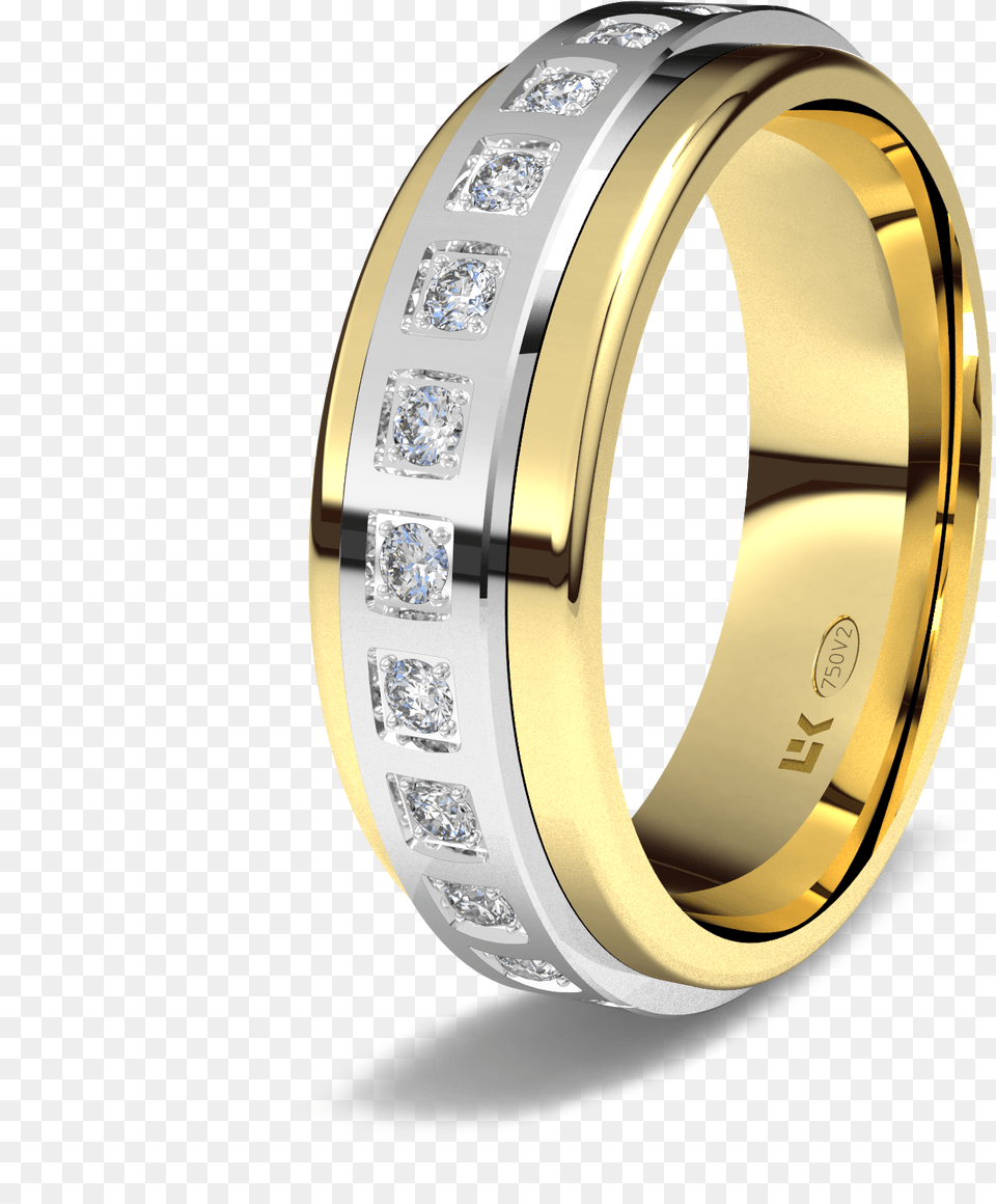 Sortija De Oro Blanco Y Amarillo De 18k Modelo Giratoria Wedding Ring, Accessories, Jewelry, Diamond, Gemstone Png Image