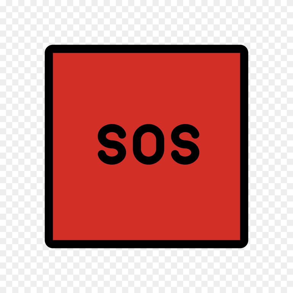Sos Button Emoji Clipart, Symbol, Sign, Number, Text Free Png