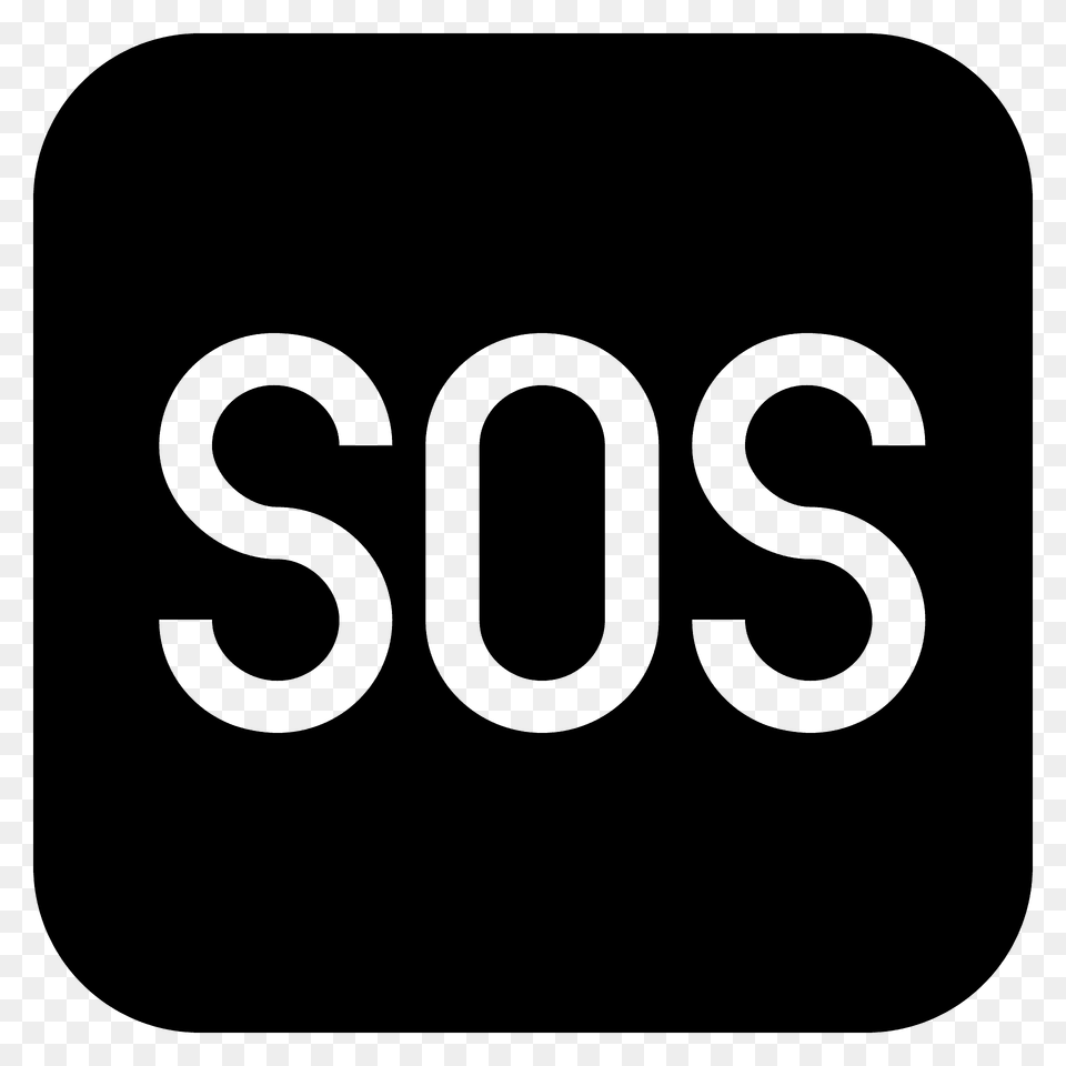 Sos Button Emoji Clipart, Symbol, Number, Text, Person Free Png