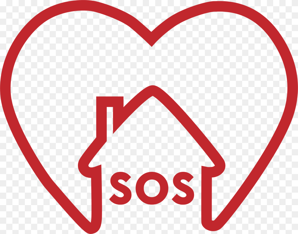 Sos Home Protect Heart With House Shape, Logo, Bow, Weapon Png Image