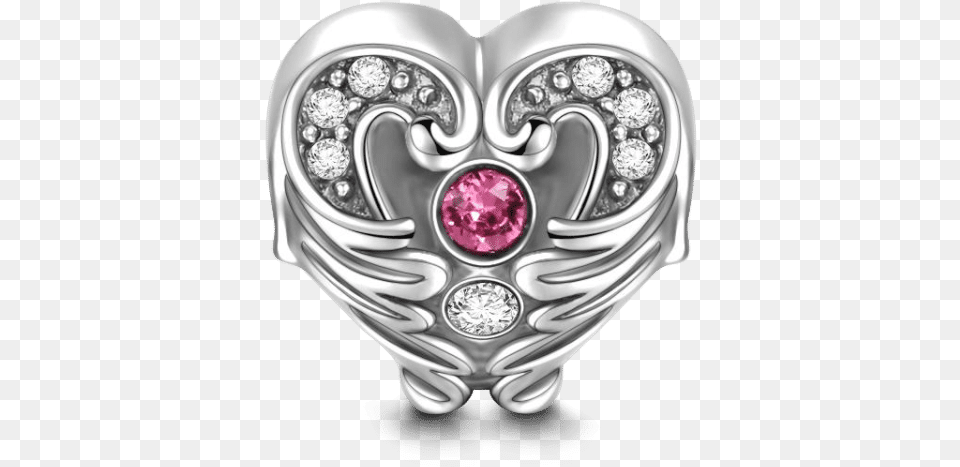 Soufeel Swarovski Crystal Wings Of Angel Charm, Accessories, Silver, Diamond, Gemstone Png