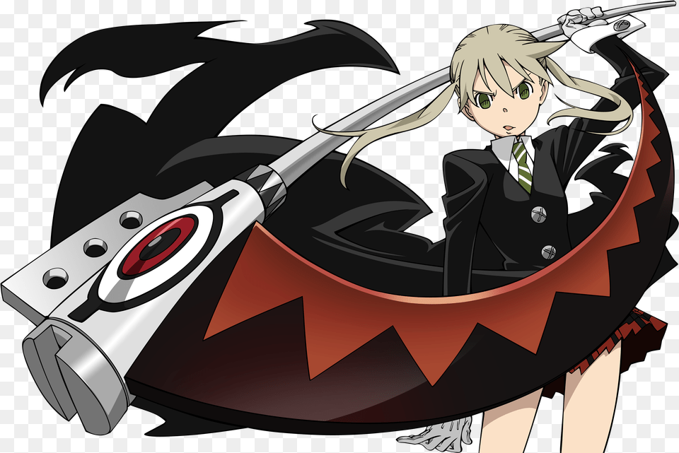 Soul Eater Maka And Soul Scythe, Book, Comics, Publication, Face Free Png Download