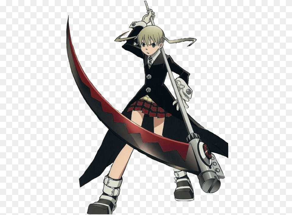 Soul Eater Transparent Mart Scythe Maka Soul Eater, Weapon, Sword, Book, Comics Png