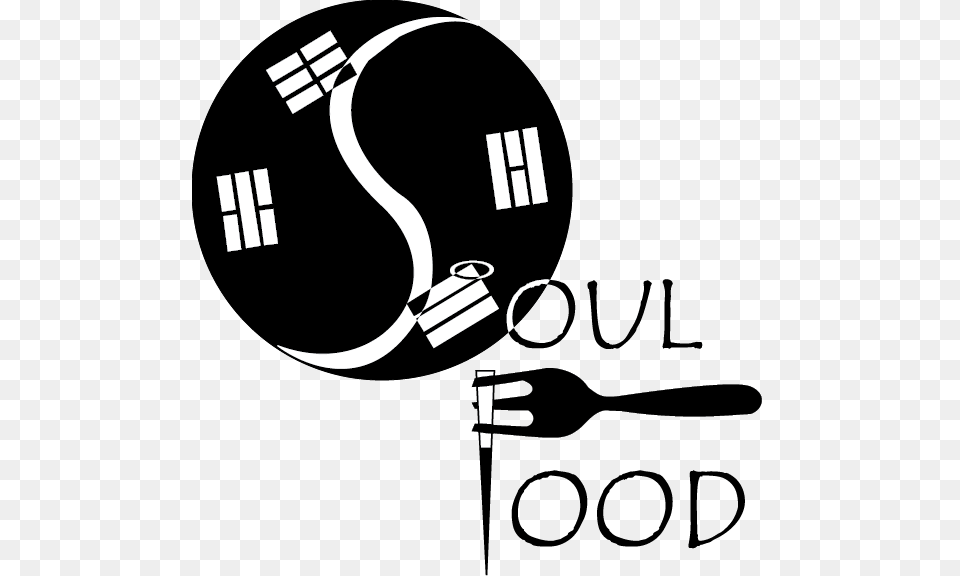 Soul Food Restaurant Logo, Stencil, Cutlery, Fork Png