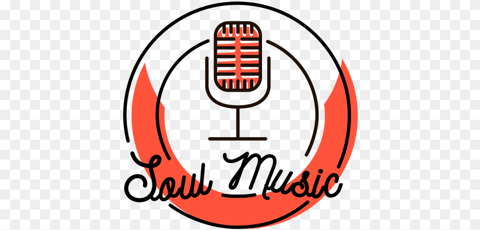 Soul Music Retro Microphone Symbol Circle, Electrical Device Free Transparent Png