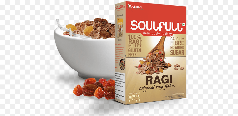 Soulfull Ragi Flakes Soulfull Ragi Flakes Original, Bowl, Food Free Transparent Png