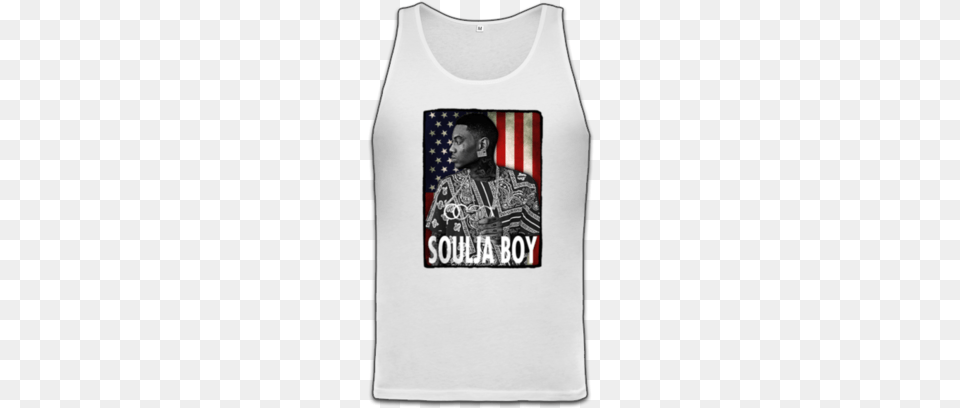 Soulja Boy America Usa Flag Active Tank, Clothing, T-shirt, Adult, Male Png