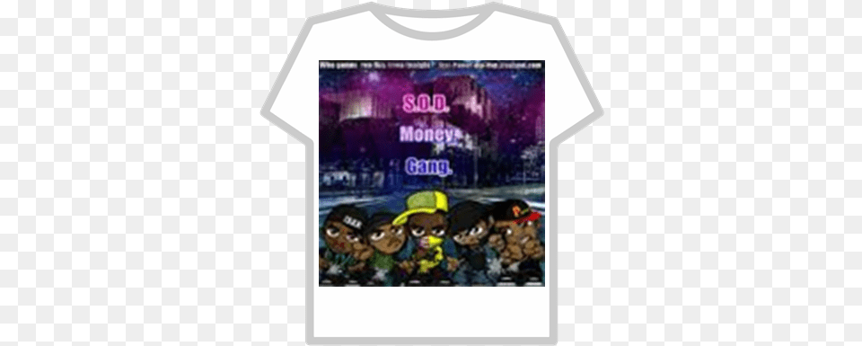 Soulja Boy And His Team In Cartoon Mode T Shirt Roblox Nike Red, Clothing, T-shirt, Book, Comics Free Png Download